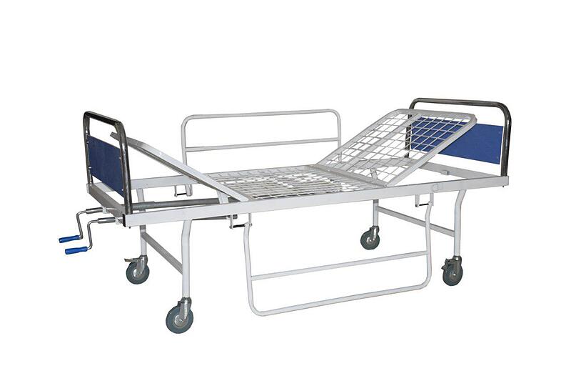 6ea9ab1baa0efb9e19094440c317e21b تخت بیمارستانی 2شکن مکانیکی رویه توری