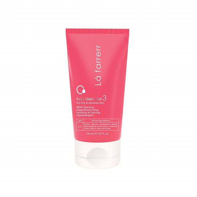 6f3c0059df6a8f683986231c3813b4a9-single ژل شستشوی صورت لافارر مناسب پوست خشک و حساس کد 3 حجم 150 میلی لیتر