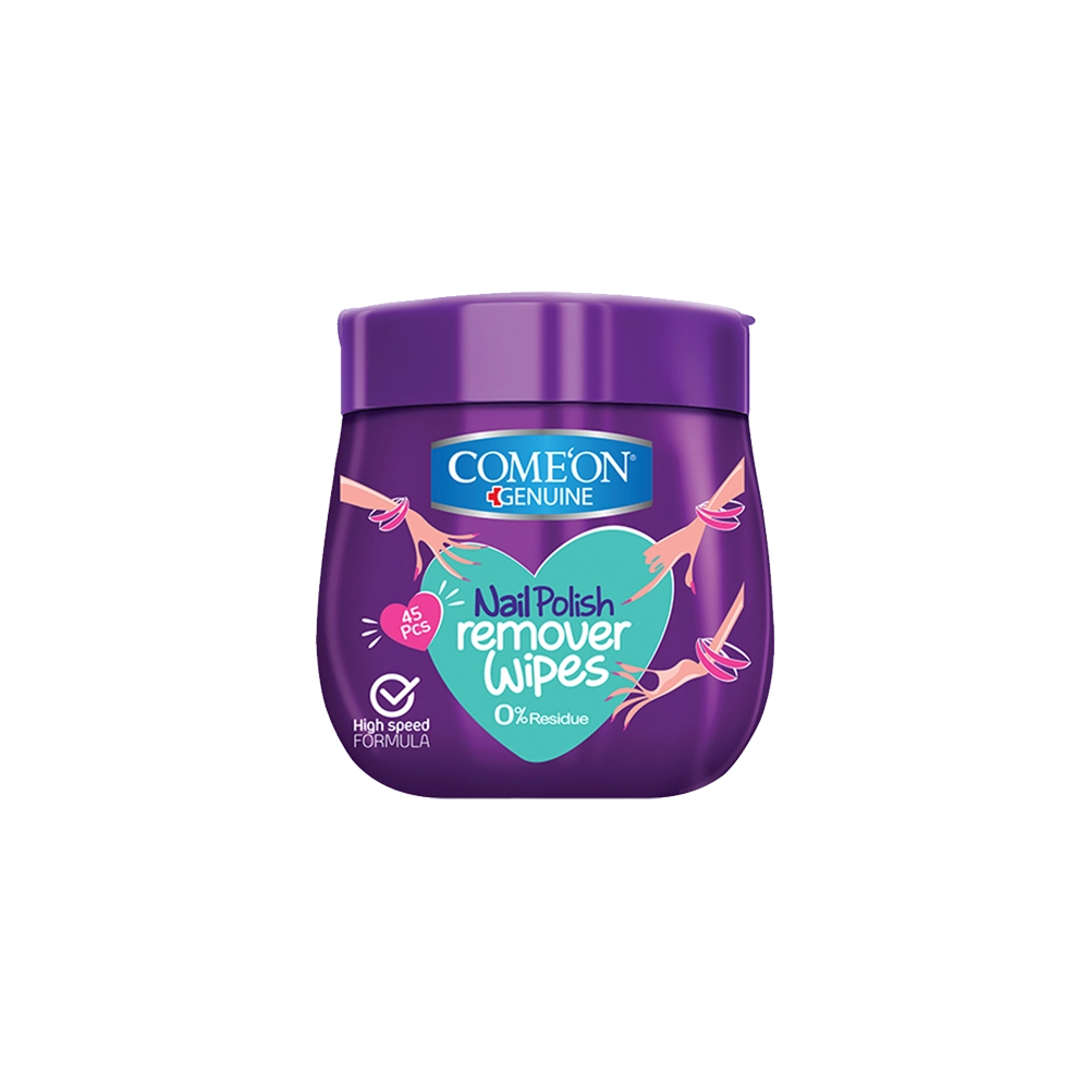 10 دستمال مرطوب لاک پاک کن قوطی کامان